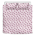 Pink Ladybug Pattern Print Duvet Cover Bedding Set