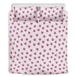 Pink Ladybug Pattern Print Duvet Cover Bedding Set