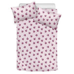 Pink Ladybug Pattern Print Duvet Cover Bedding Set