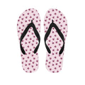 Pink Ladybug Pattern Print Flip Flops