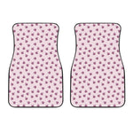 Pink Ladybug Pattern Print Front Car Floor Mats