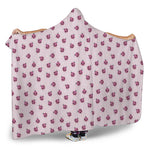 Pink Ladybug Pattern Print Hooded Blanket
