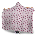 Pink Ladybug Pattern Print Hooded Blanket