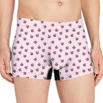 Pink Ladybug Pattern Print Men's Boxer Briefs
