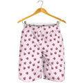 Pink Ladybug Pattern Print Men's Shorts