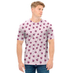 Pink Ladybug Pattern Print Men's T-Shirt