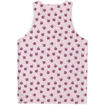 Pink Ladybug Pattern Print Men's Tank Top