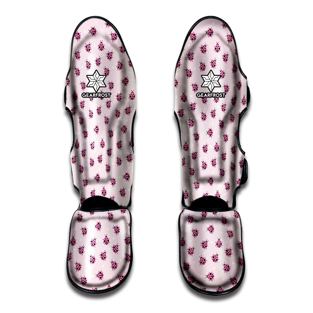 Pink Ladybug Pattern Print Muay Thai Shin Guard