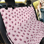 Pink Ladybug Pattern Print Pet Car Back Seat Cover
