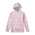 Pink Ladybug Pattern Print Pullover Hoodie