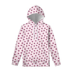 Pink Ladybug Pattern Print Pullover Hoodie