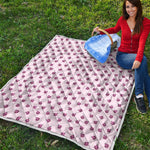 Pink Ladybug Pattern Print Quilt