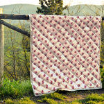 Pink Ladybug Pattern Print Quilt