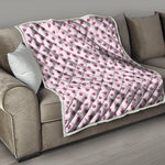 Pink Ladybug Pattern Print Quilt