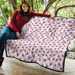 Pink Ladybug Pattern Print Quilt