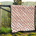 Pink Ladybug Pattern Print Quilt