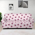 Pink Ladybug Pattern Print Sofa Cover
