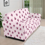 Pink Ladybug Pattern Print Sofa Cover