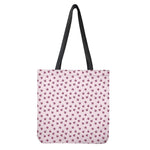 Pink Ladybug Pattern Print Tote Bag