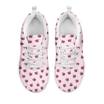 Pink Ladybug Pattern Print White Sneakers