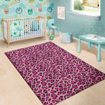 Pink Leopard Print Area Rug