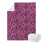 Pink Leopard Print Blanket