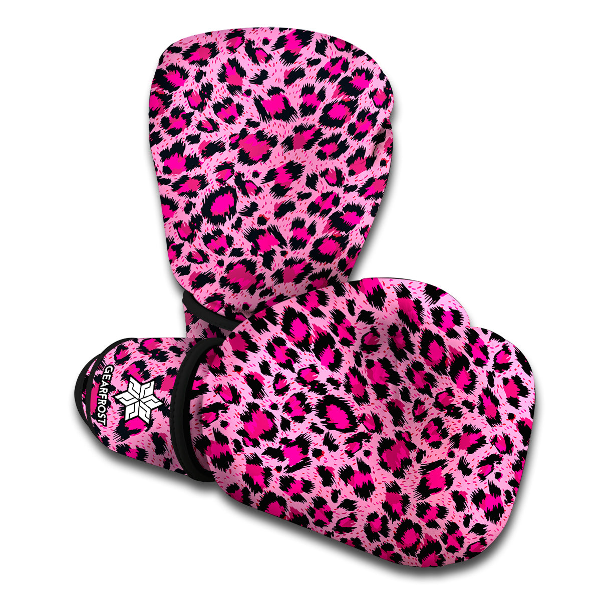 Pink Leopard Print Boxing Gloves