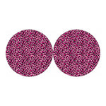 Pink Leopard Print Car Coasters