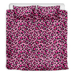 Pink Leopard Print Duvet Cover Bedding Set