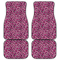 Pink Leopard Print Front and Back Car Floor Mats