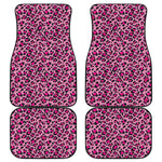 Pink Leopard Print Front and Back Car Floor Mats