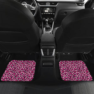 Pink Leopard Print Front and Back Car Floor Mats