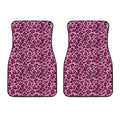 Pink Leopard Print Front Car Floor Mats