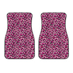 Pink Leopard Print Front Car Floor Mats