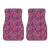 Pink Leopard Print Front Car Floor Mats