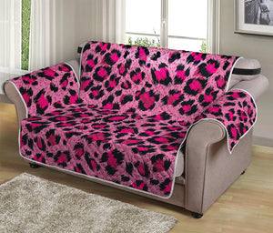 Pink Leopard Print Loveseat Protector