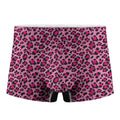 Pink Leopard Print Men's Boxer Briefs