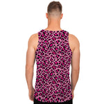 Pink Leopard Print Men's Tank Top