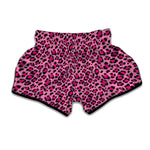 Pink Leopard Print Muay Thai Boxing Shorts