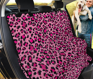 Pink Leopard Print Pet Car Back Seat Cover