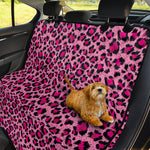 Pink Leopard Print Pet Car Back Seat Cover