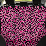 Pink Leopard Print Pet Car Back Seat Cover