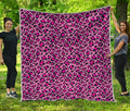 Pink Leopard Print Quilt