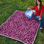 Pink Leopard Print Quilt