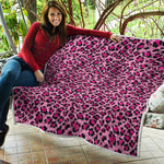 Pink Leopard Print Quilt