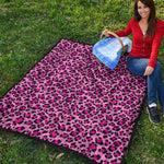 Pink Leopard Print Quilt