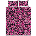 Pink Leopard Print Quilt Bed Set
