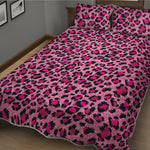 Pink Leopard Print Quilt Bed Set