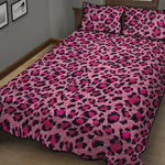 Pink Leopard Print Quilt Bed Set