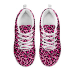 Pink Leopard Print White Sneakers